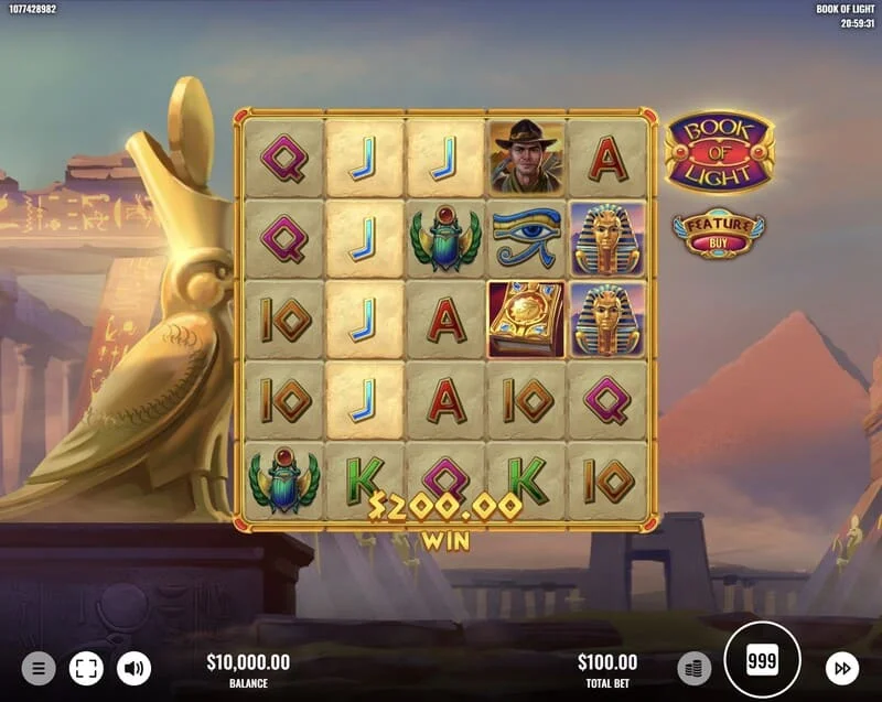 Book of Lights - Winlijn in het basisspel met Multiplier Wild
